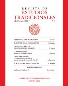 REVISTA DE ESTUDIOS TRADICIONALES Nº 6