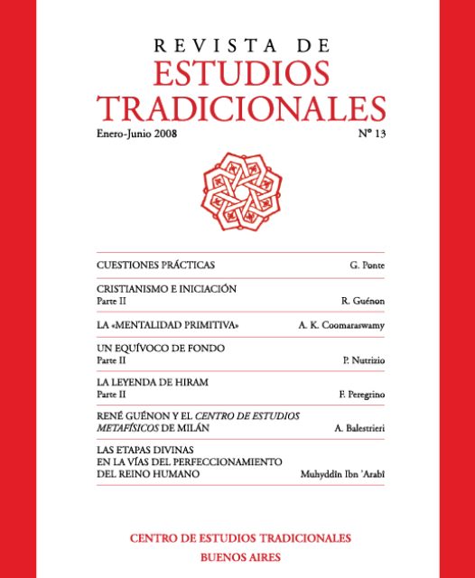 REVISTA DE ESTUDIOS TRADICIONALES Nº 13