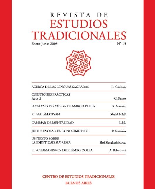 REVISTA DE ESTUDIOS TRADICIONALES Nº 15
